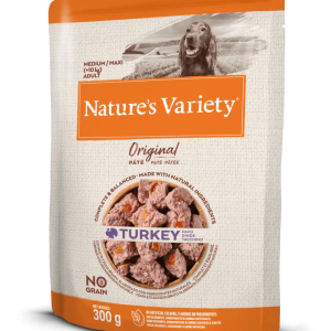 Natures's Variety Original Paté Medium/Maxi Pavo - Alimento Húmedo Completo para Perros Medium/Maxi Sin Cereales - 300 g