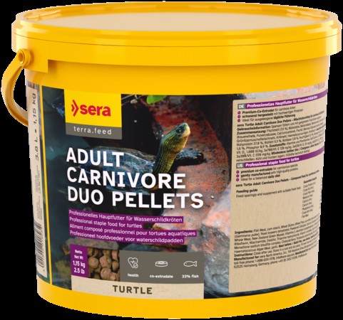 Sera Adult Carnivore Duo Pellets - Alimento Biocomponente para Reptiles Carnívoros