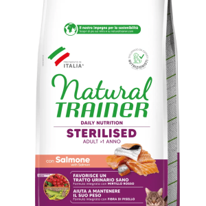 Natural Trainer Adult Sterilised Salmón - Alimento Seco de Salmón para Gatos Esterilizados