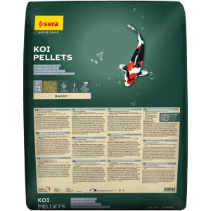 Sera Koi Pellets - Alimento de verano con un 4% de espirulina para kois - 40 L (5 Kg)