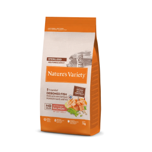 Nature's Variety No Grain Sterilized Adult Salmón - Comida para Gatos Adultos Esterilizados de Salmón
