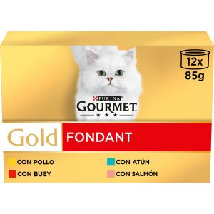 Purina Gourmet Gold Fondant Pack Surtido - Comida Humeda para Gato - 12x85 g