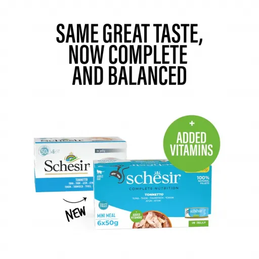 Schesir Gelatina Atun Multipack - Comida Humeda para Gatos - 6 x 50 Gr - Imagen 3