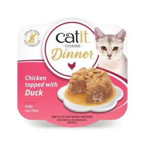 Catit Cuisine Dinner Pollo con Pato - Comida Humeda para Gatos - 75 g
