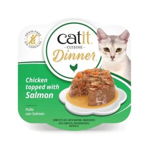Catit Cuisine Dinner Pollo con Salmon - Comida Humeda para Gatos - 75 g