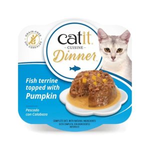 Catit Cuisine Dinner Pescado con Calabaza - Comida Humeda para Gatos - 75 g