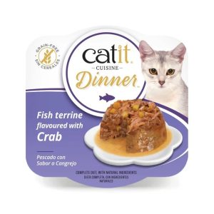 Catit Cuisine Dinner Pescado con Sabor a Cangrejo - Comida Humeda para Gatos - 75 g