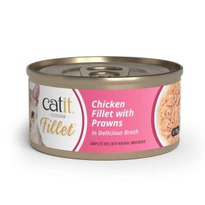 Catit Cuisine Fillet Pollo con Gambas en Caldo para Gatos - 75 g