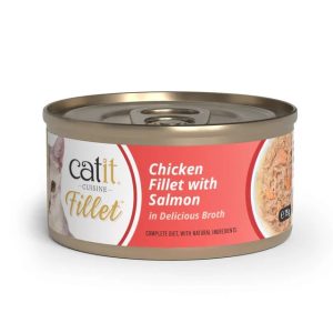 Catit Cuisine Fillet Pollo con Salmon en Caldo para Gatos - 75 g