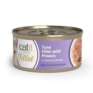 Catit Cuisine Fillet Atun Desmenuzado con Gambas en Caldo para Gatos - 75 g