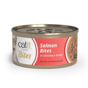 Catit Cuisine Bites - Trocitos de Salmon en Salsa para Gatos - 75 g