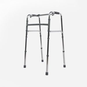 Sanitec Andador Plegable, Fijo y Recíproco - Andador Plegable con Estructura de Aluminio Ligero Regulable en Altura