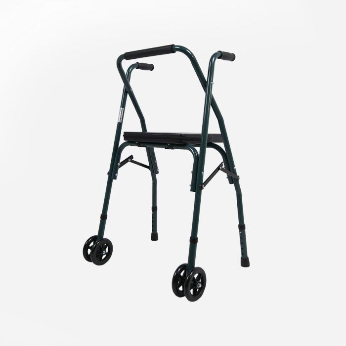 Sanitec Andador Plegable con Asiento - Andador Plegable con Estructura de Aluminio Ligero - Imagen 2