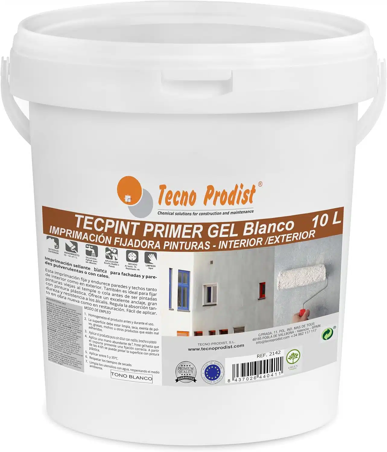 Tecno Prodist Tecpint Primer Gel - Fijador al Agua en Gel (BLANCO) - Imagen 3