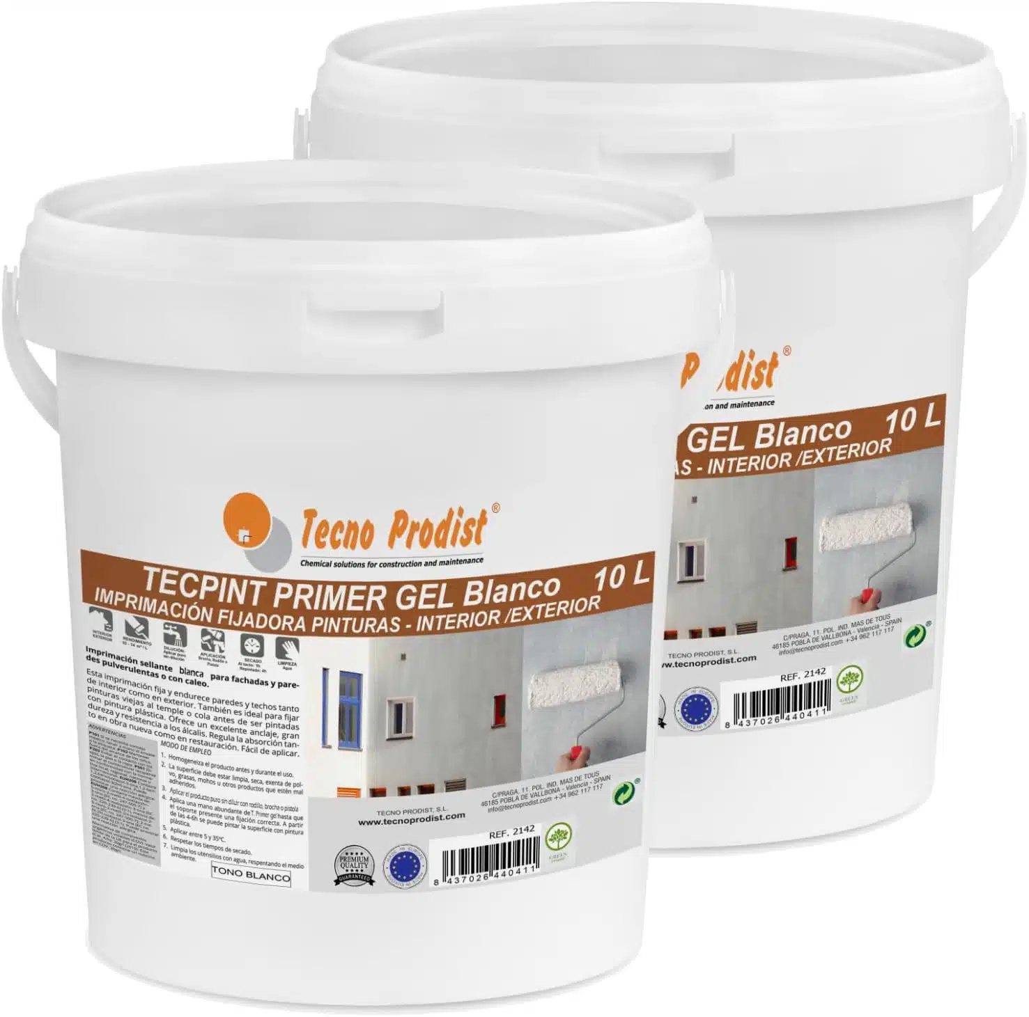 Tecno Prodist Tecpint Primer Gel - Fijador al Agua en Gel (BLANCO) - Imagen 2