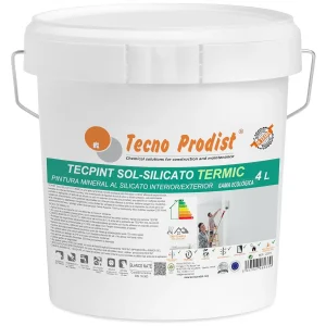 Tecno Prodist Tecpint Sol-Silicato Termic - Pintura Silicato para Interior Exterior, Transpirable