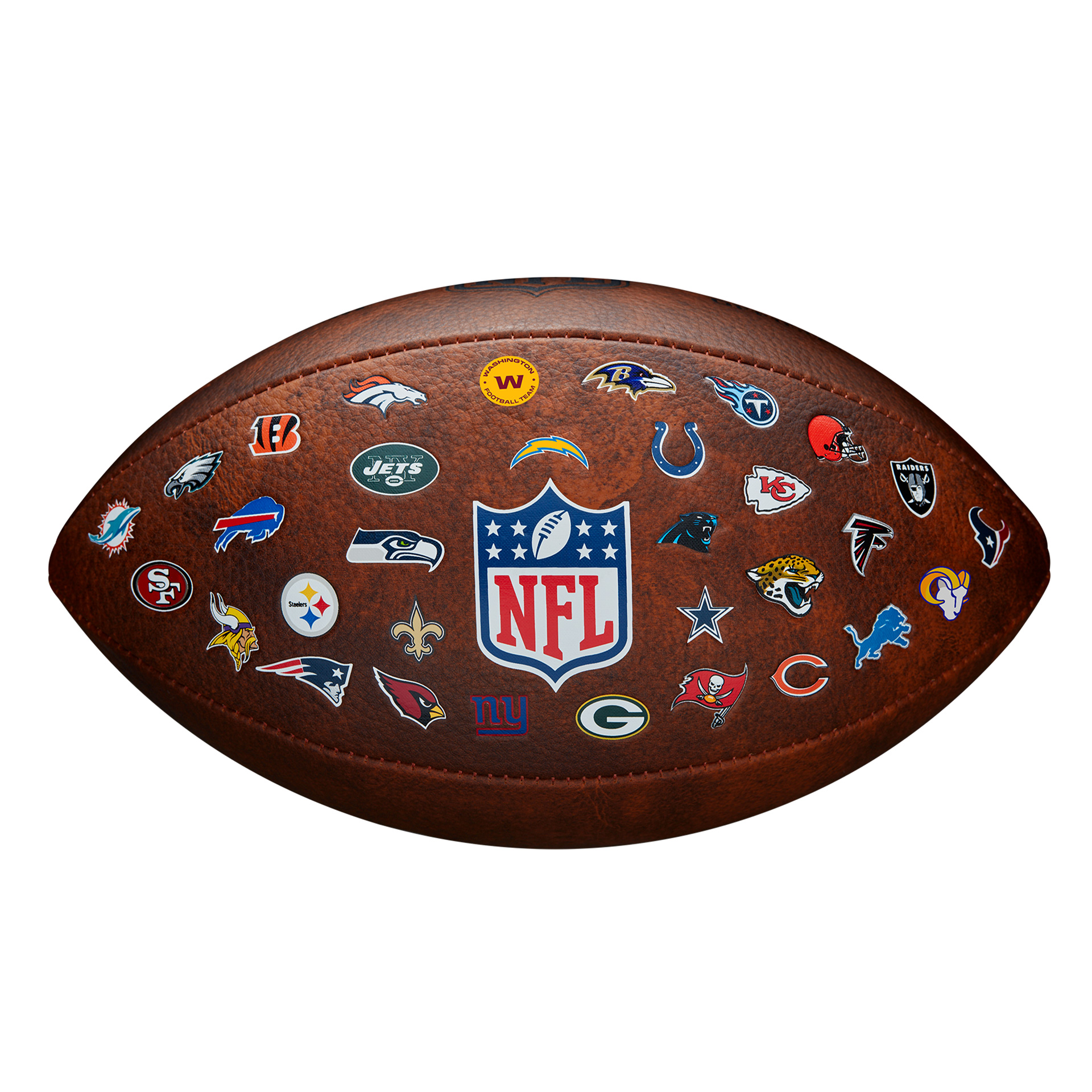BALÓN FÚTBOL AMERICANO WILSON NFL OFF THROWBACK 32 TEAM - Imagen 2