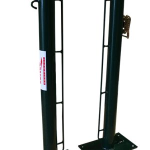 JUEGO DE 2 POSTES DE PÁDEL FIJOS Ø 80MM CON BASE PARA ATORNILLAR