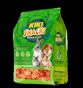 Kiki Snack Zanahoria Natural Deshidratada - Snack para Roedores - 125 g