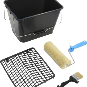TECNO PRODIST Kit Terrazas y Suelos de Tecno Prodist – Rodillo de Pintura, Cubeta 16L, Rejilla y Brocha 50 Mm, para Impermeabilización
