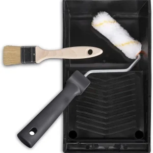 TECNO PRODIST Tecpint Kit Multiuso Aplicación Pintura de Tecno Prodist – Rodillo Antigoteo, Cubeta y Pincel – Ideal para Paredes y Techos
