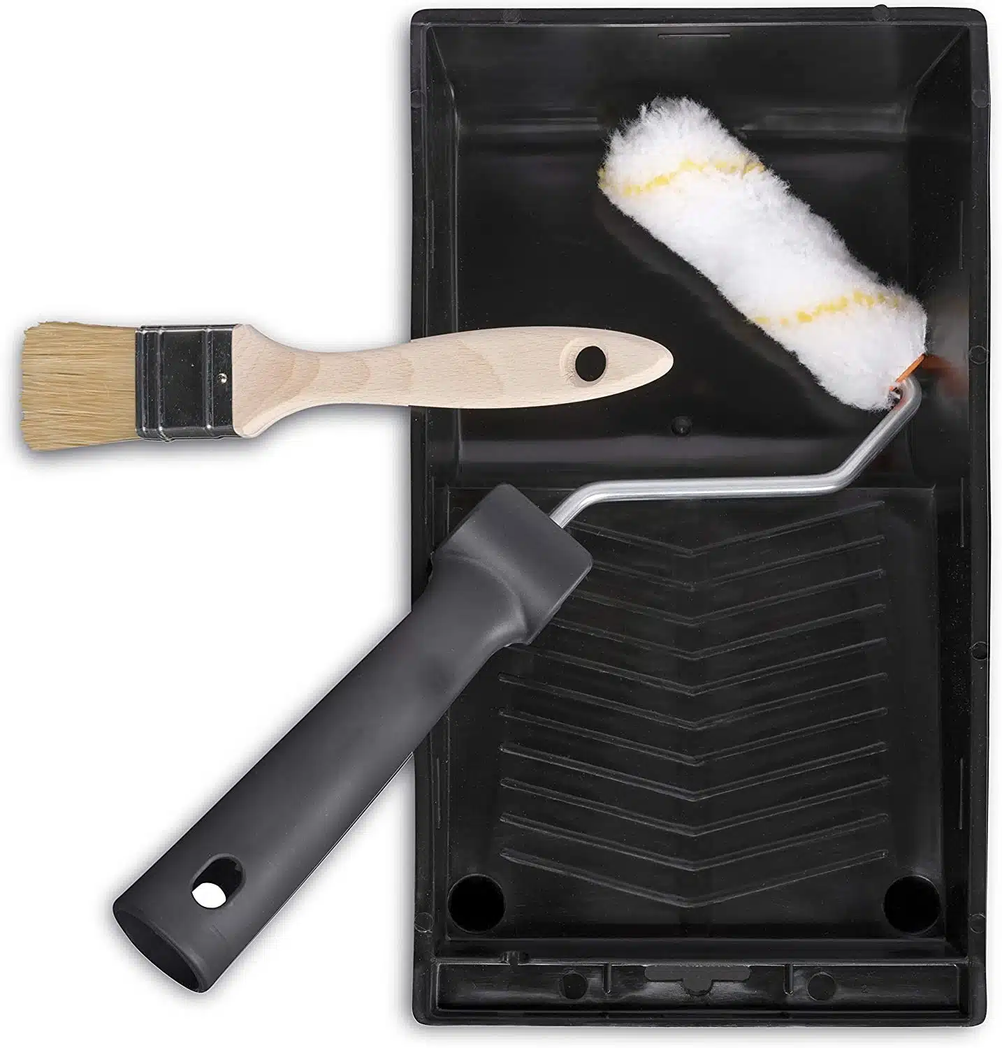 TECNO PRODIST Tecpint Kit Multiuso Aplicación Pintura de Tecno Prodist – Rodillo Antigoteo, Cubeta y Pincel – Ideal para Paredes y Techos