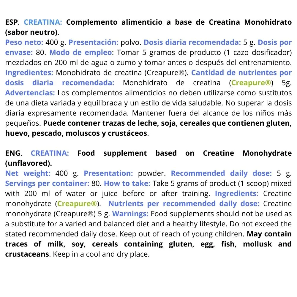 Bilancia Pure Creatine Creapure - Creatina Monohidrato Creapure ® - Imagen 2