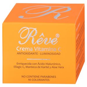 Reve Crema Facial de Vitamina C + Hialurónico – Antioxidante, Luminosidad, Nutrición, Hidratación – 55 Ml