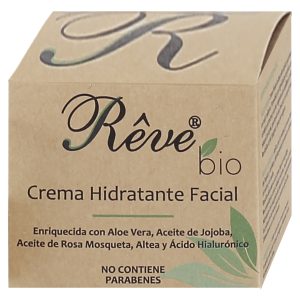 Reve Hidratante Facial Bio, Hombre y Mujer, Día y Noche, Fluida y de Absorción Rápida, para Veganos y Pieles Sensibles – 50 Ml
