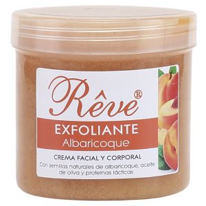 Reve Exfoliante Facial y Corporal de Albaricoque, Gel Crema, Piel Suave, Elimina Células Muertas, Poros y Espinillas – 500 Ml