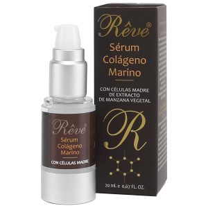 Reve Sérum Colágeno Marino – Sérum Facial con Células Madre – Hombre y Mujer, Día y Noche – para Todo Tipo de Pieles – 20 Ml