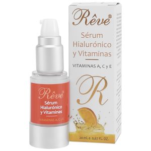 Reve Sérum Facial Hialurónico y Vitamina C, a y E – Antiarrugas y Antiedad, Hidratación y Luminosidad – 20 Ml