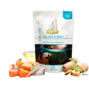 Isegrim Salmon + Trucha con Tupinambo - Alimento Humedo para Perros de Salmon - 410 g