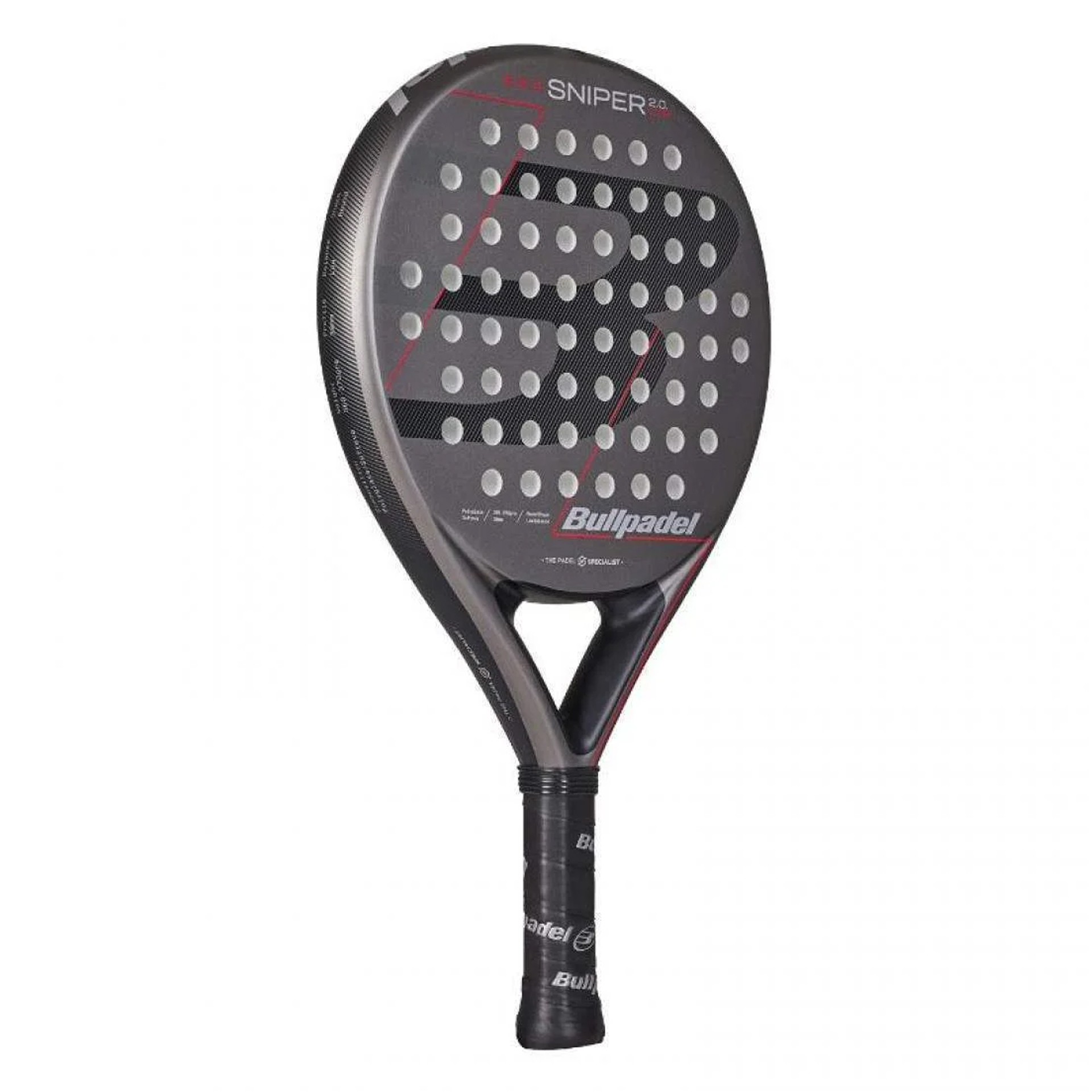 PALA DE PÁDEL BULLPADEL SNIPER 2.0 CONTROL GRIS OSCURO 2026 - Imagen 2