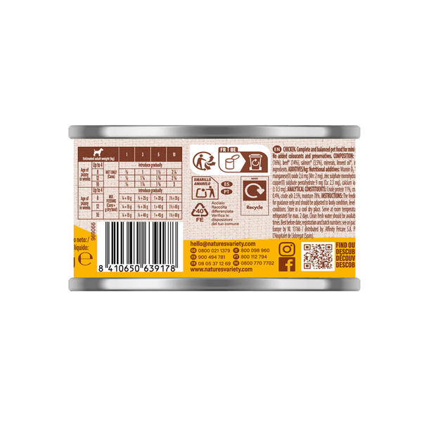 Nature's Variety Paté de Pollo para Perros Puppy Mini - 200 g - Imagen 2