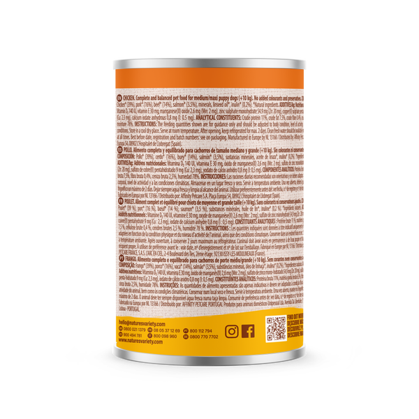 Nature's Variety Paté de Pollo para Perros Puppy Medium/Maxi - 400 g - Imagen 2