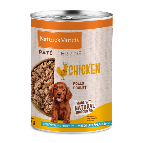 Nature's Variety Paté de Pollo para Perros Puppy Medium/Maxi - 400 g