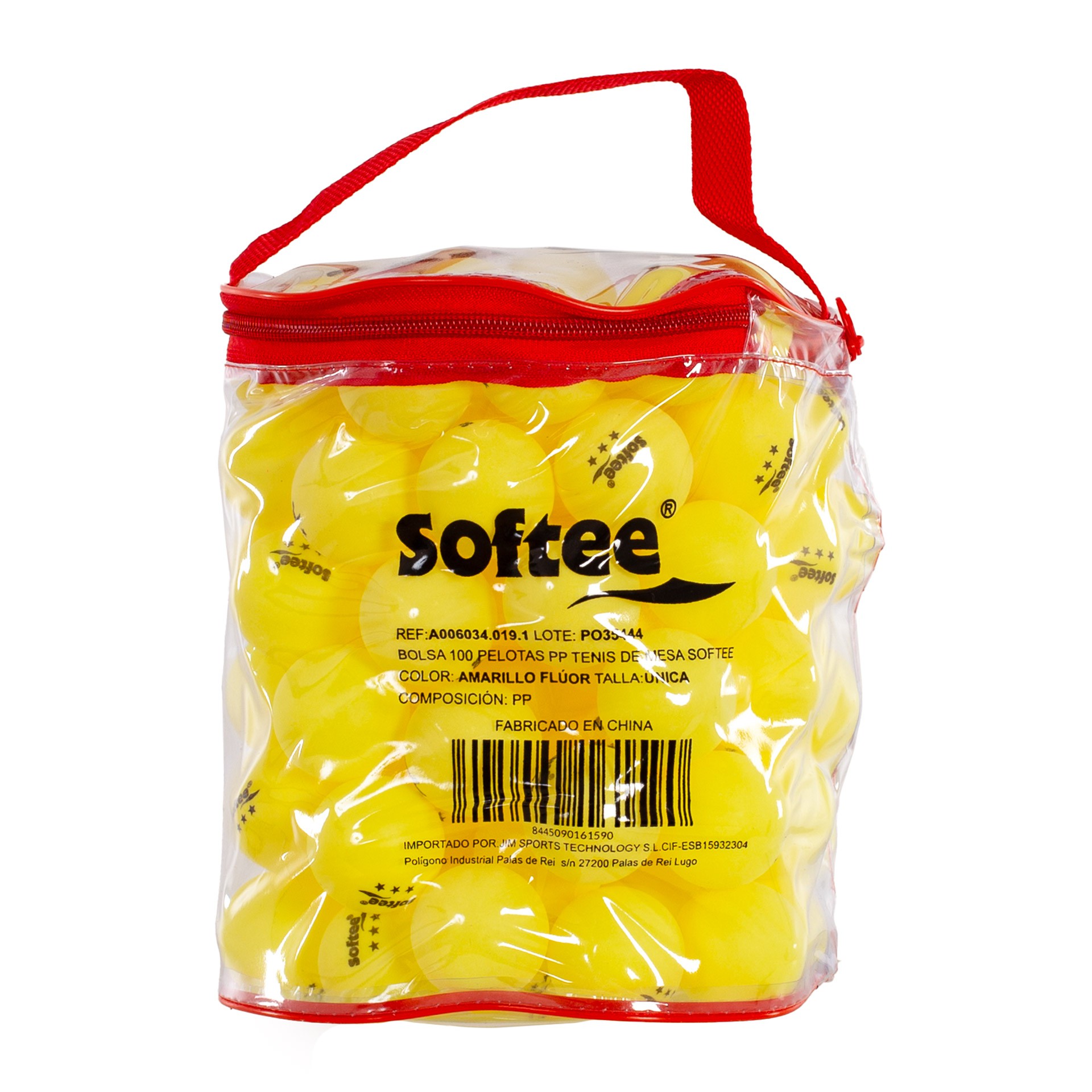 BOLSA 100 PELOTAS PP TENIS DE MESA SOFTEE - Imagen 6