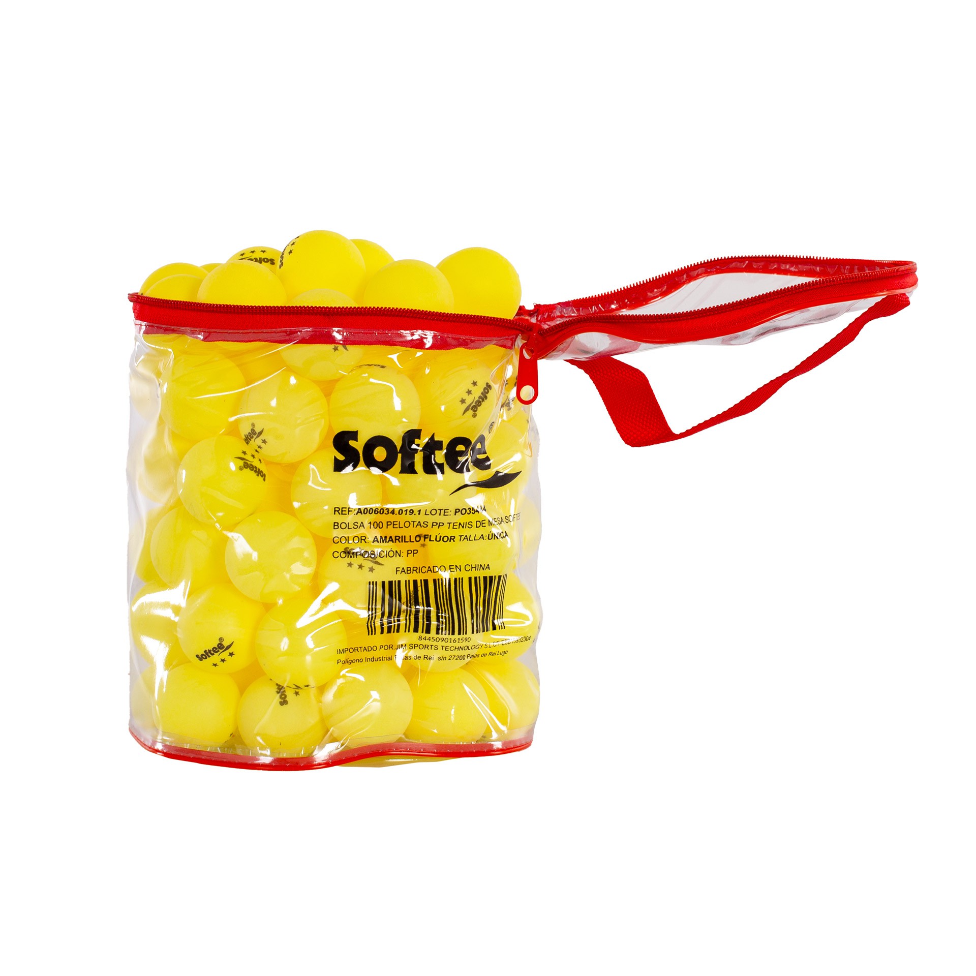 BOLSA 100 PELOTAS PP TENIS DE MESA SOFTEE - Imagen 11