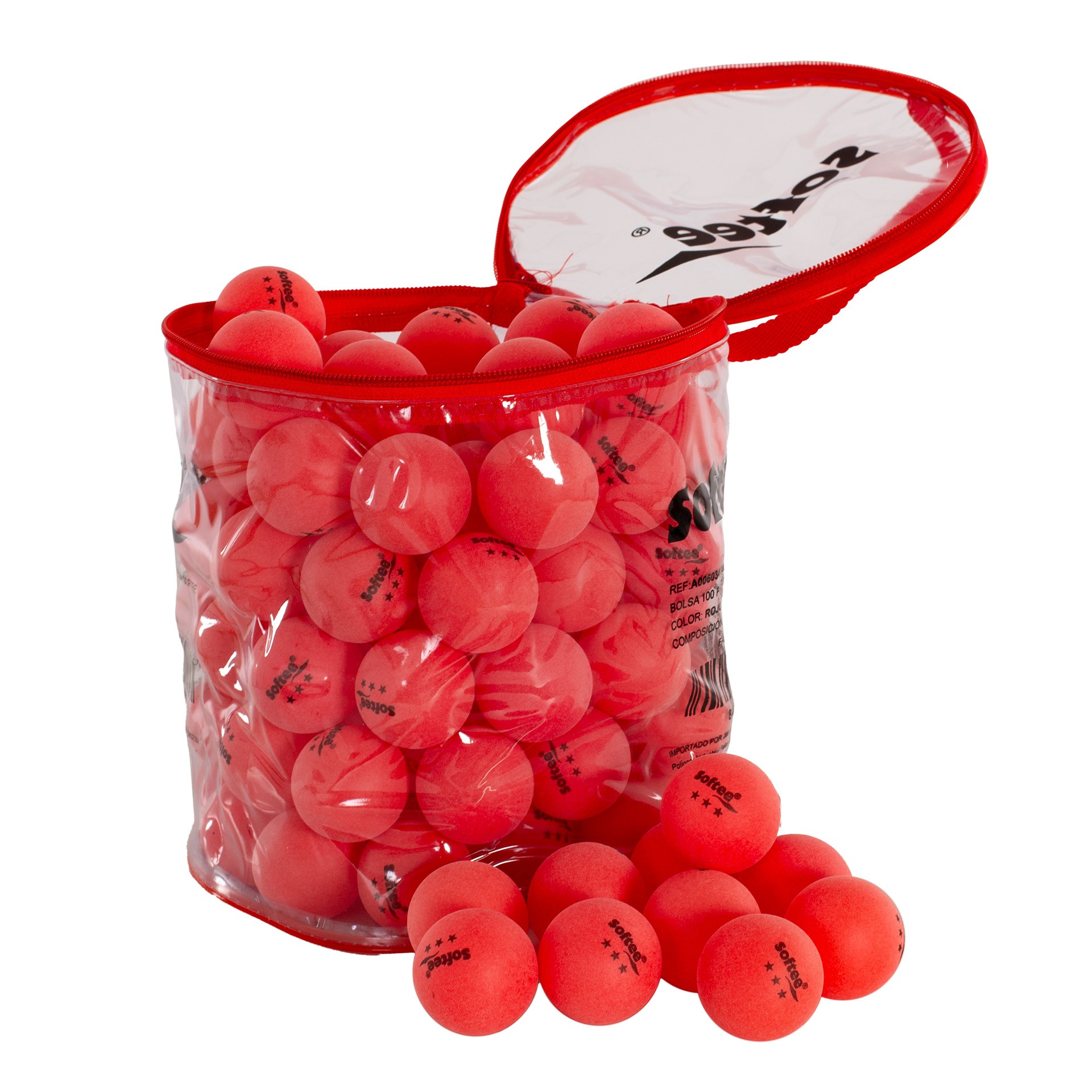 BOLSA 100 PELOTAS PP TENIS DE MESA SOFTEE - Imagen 5