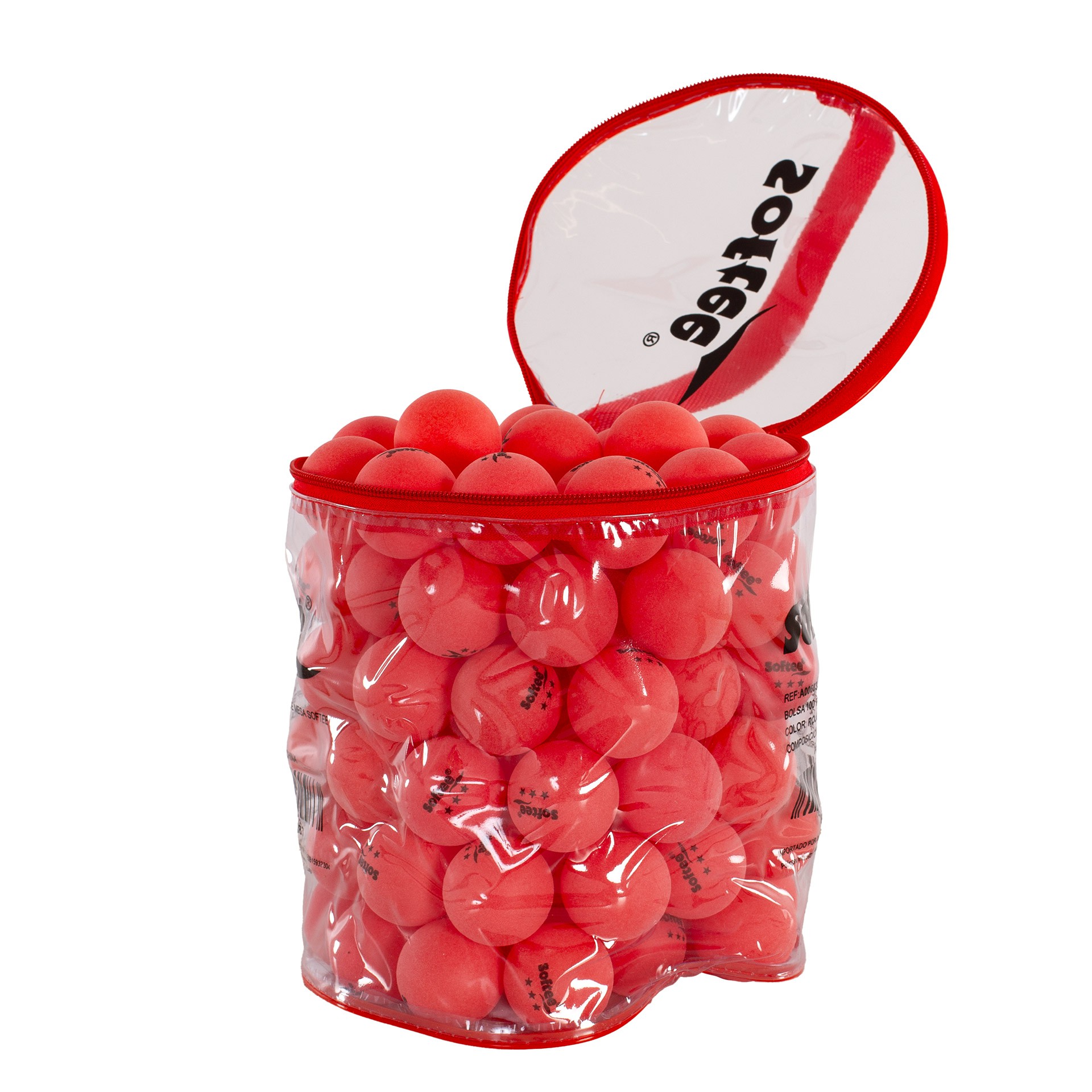BOLSA 100 PELOTAS PP TENIS DE MESA SOFTEE - Imagen 3