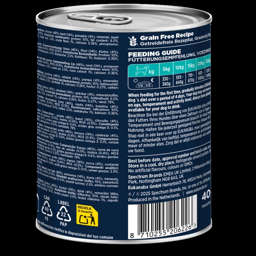 Eukanuba Ternera con Calabaza - Alimento Húmedo para Perros Adultos - 400 g - Imagen 2