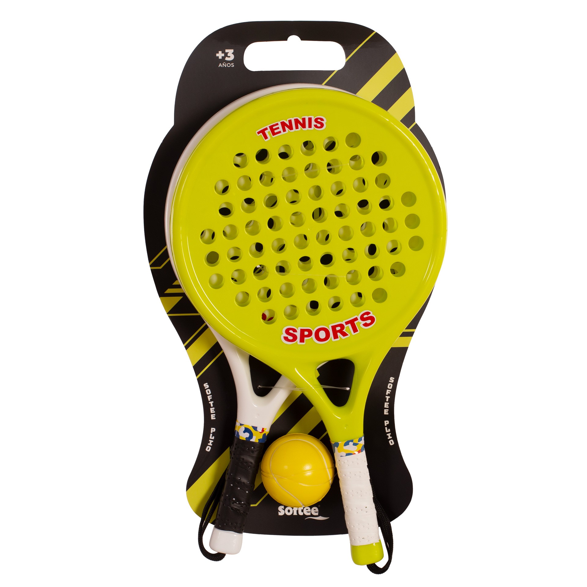 JUEGO DE DOS RAQUETAS CON PELOTA SOFTEE PLIO - Imagen 2