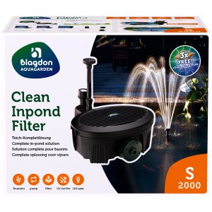 Blagdon Aquagarden Clean Inpond Filter S (2000) - Sistema integrado de filtración para estanques con bomba, filtro y clarificador UV.