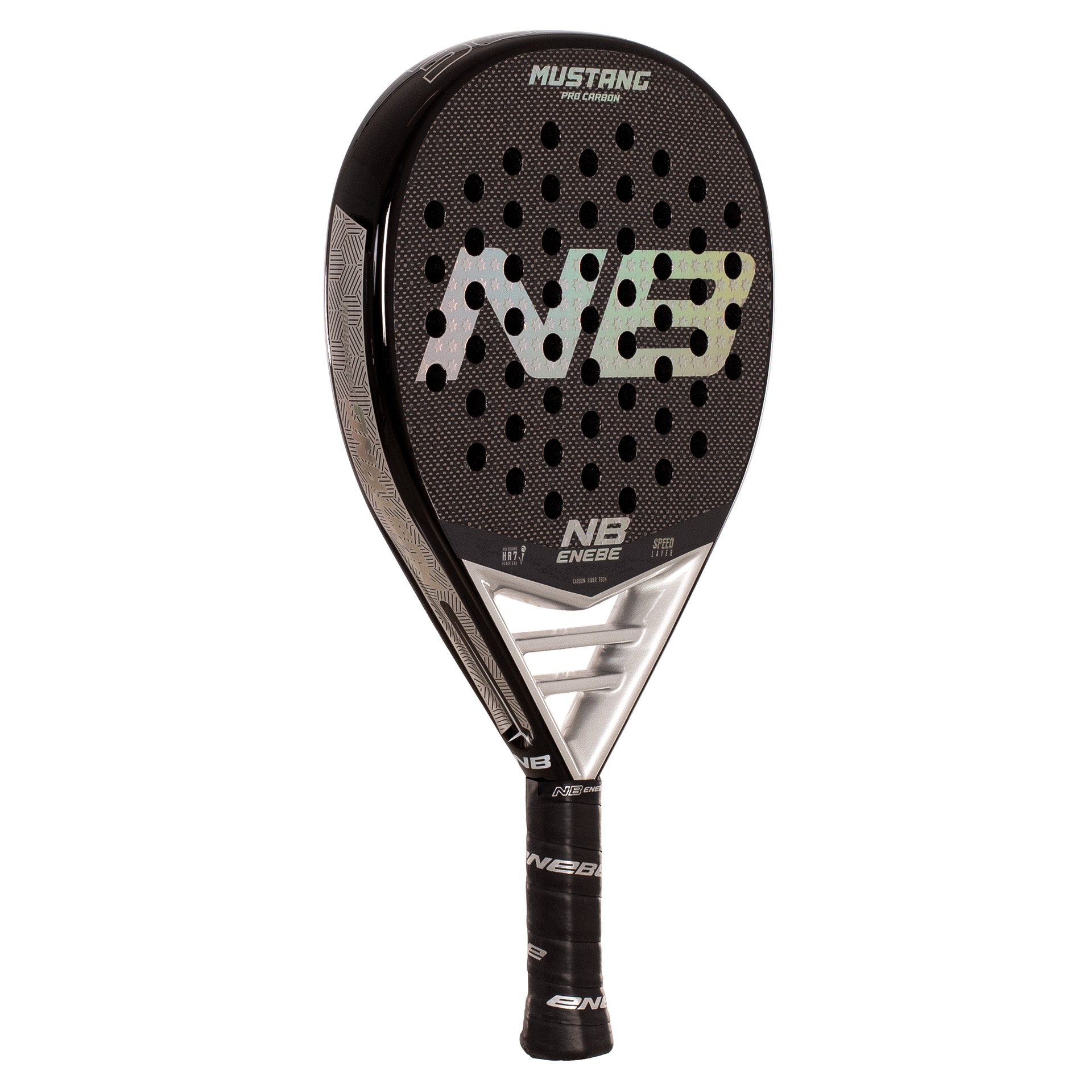 PALA DE PÁDEL ENEBE MUSTANG SILVER 3K - Imagen 4